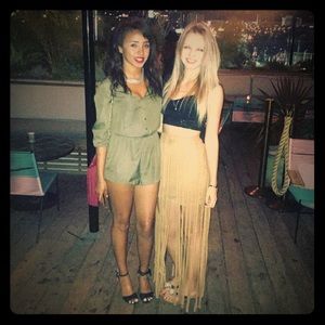 Forever 21 olive green romper